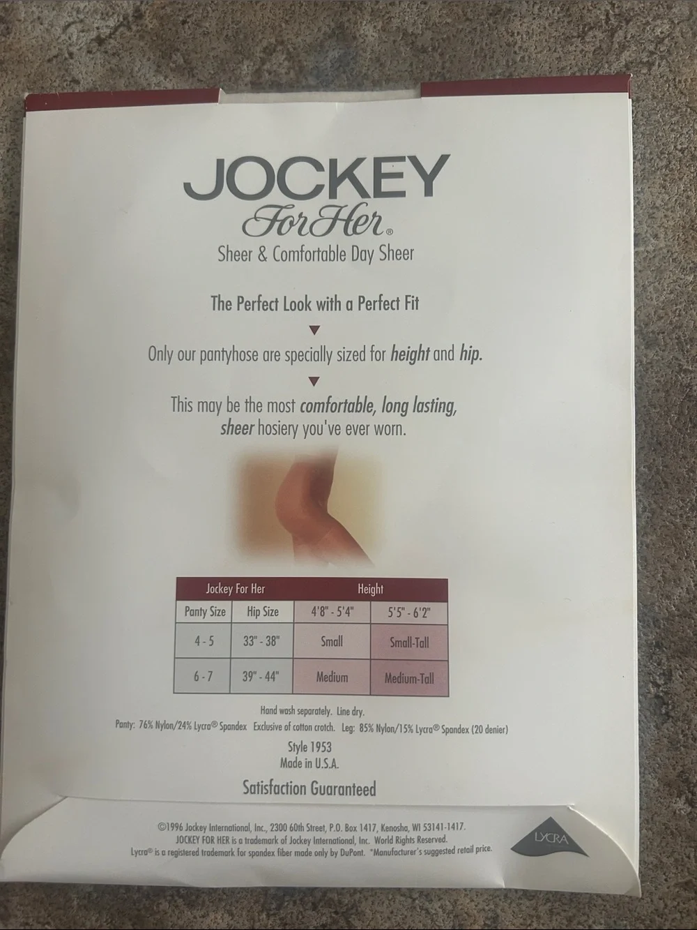 Vintage 1996 Jockey  For Her Sheer Bodyshaper Panty - Antique White (Small) NOS